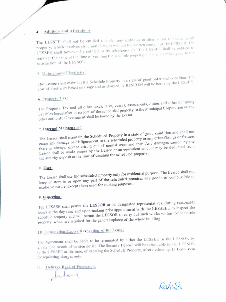 Lease Agreement Terms and Conditions | PDF | Lease | Taxes