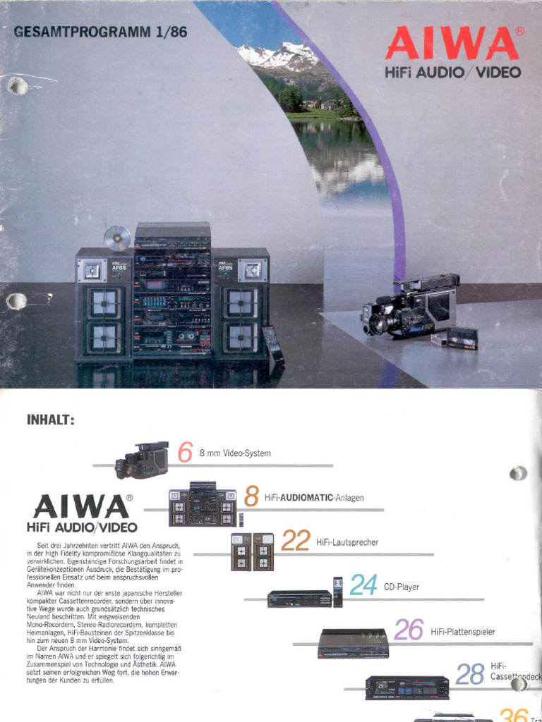 Hfe Aiwa Hifi Audio Video 1986 de | PDF