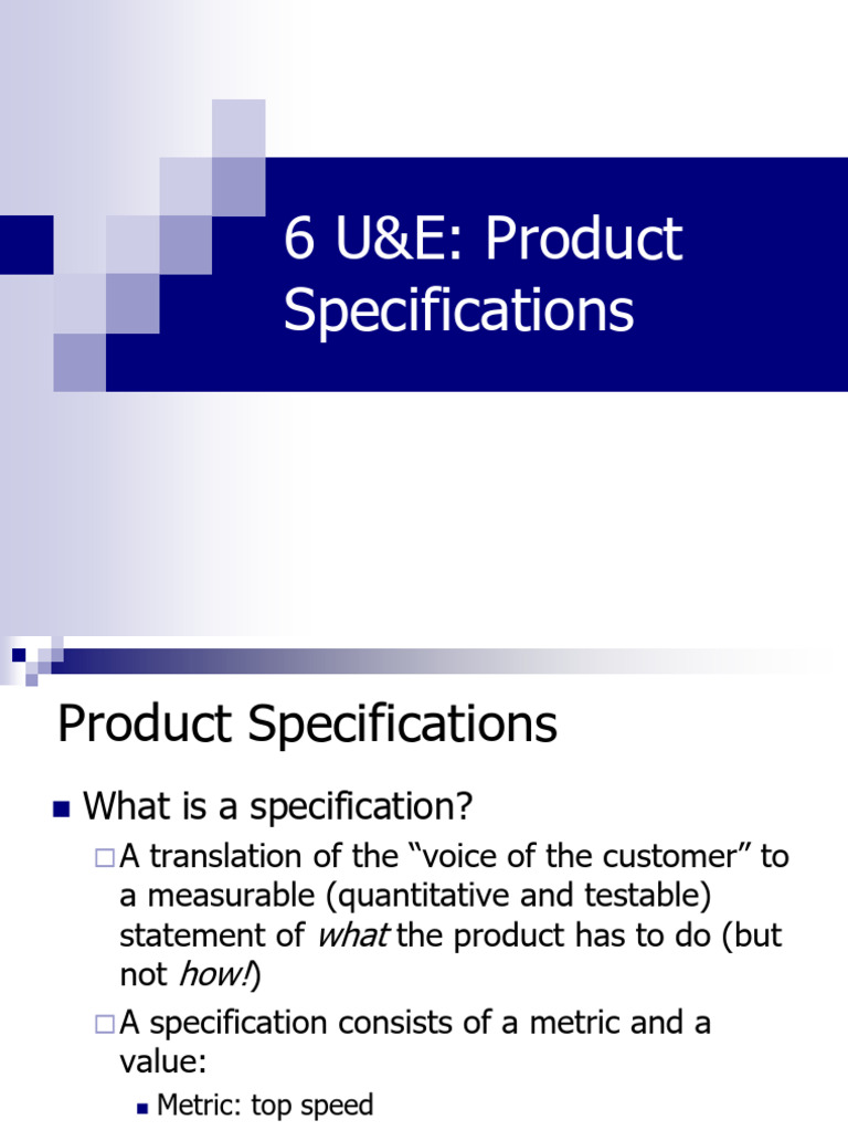 Product Specifications and Guidelines | PDF | Reliability Engineering