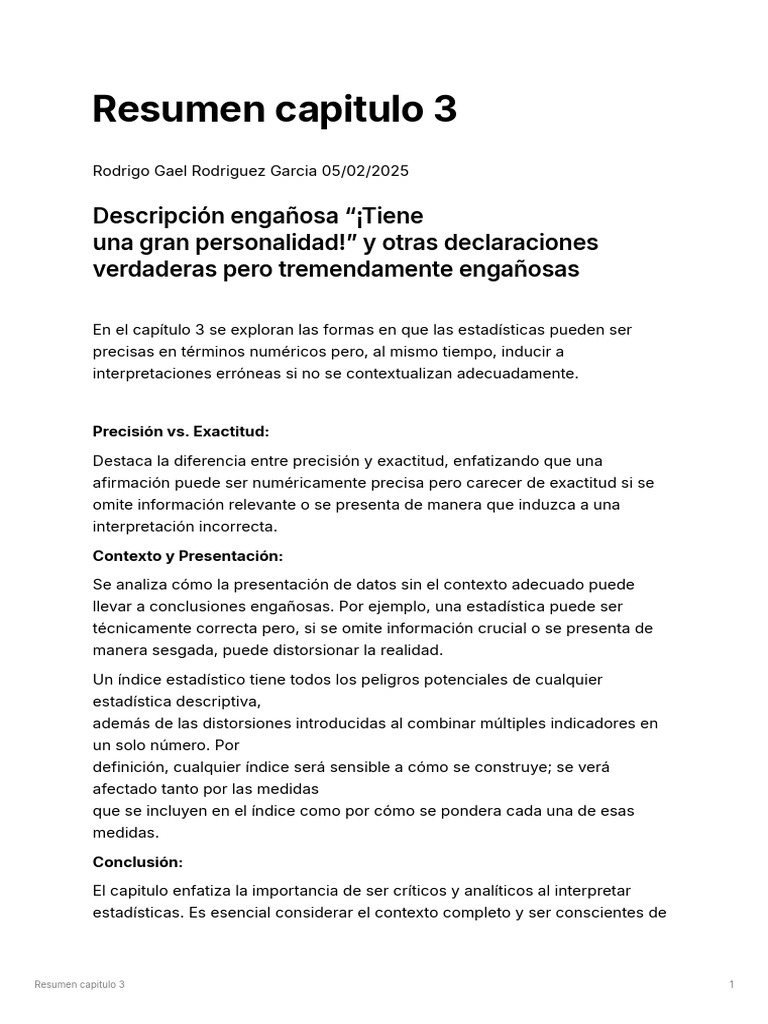 Resumen Capitulo 3 - Rodrigo Rodriguez | PDF
