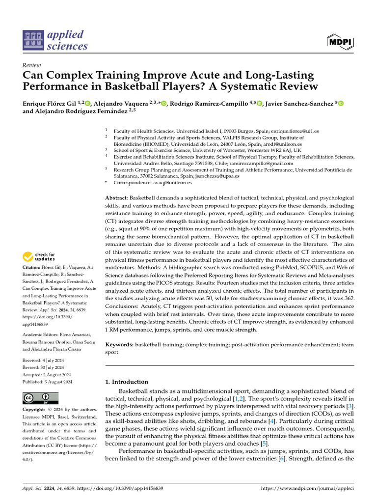 Can Complex Training Improve Acute and Long-Lastin | PDF | Strength ...