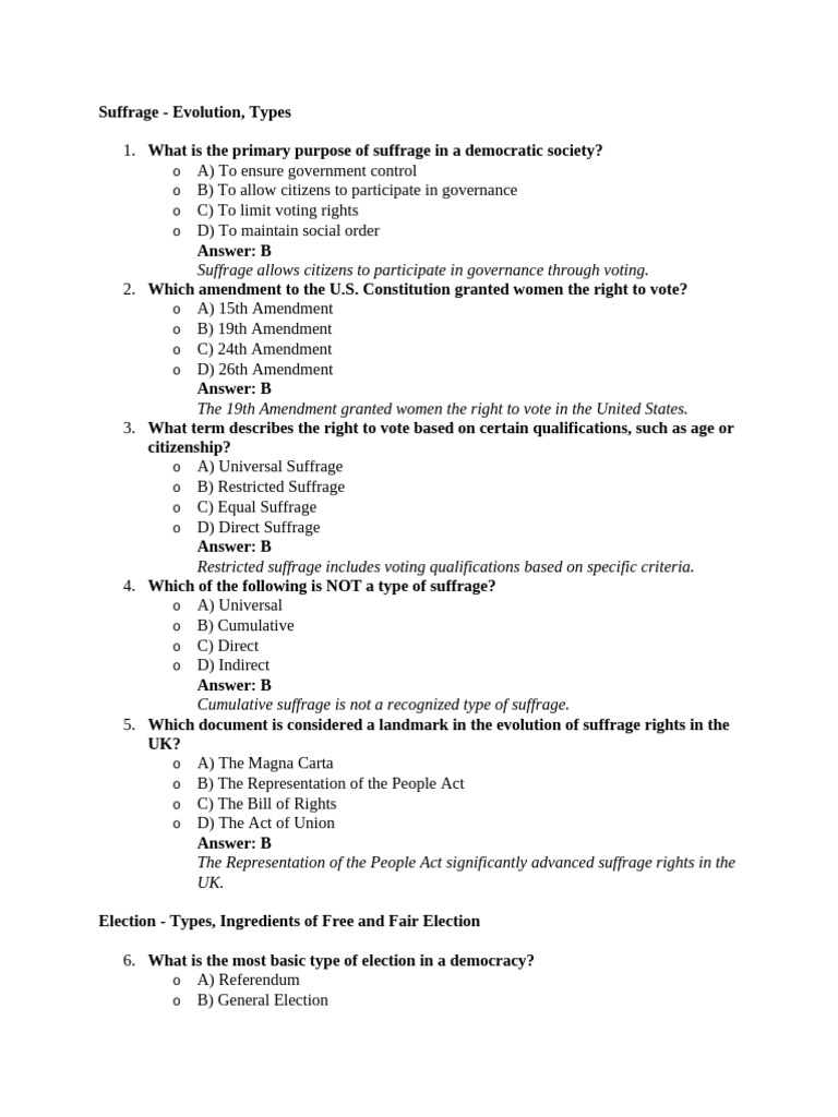 Suffrage | PDF | Elections | Voting