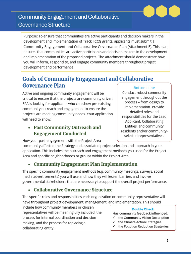 Community Engagement Governance Plan | PDF | Governance | Community