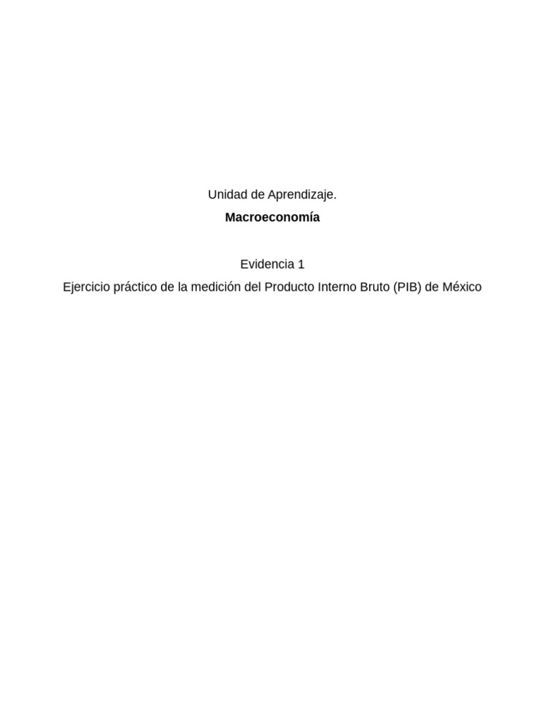 Macro Ev 1 | PDF | Producto Interno Bruto | Ahorro