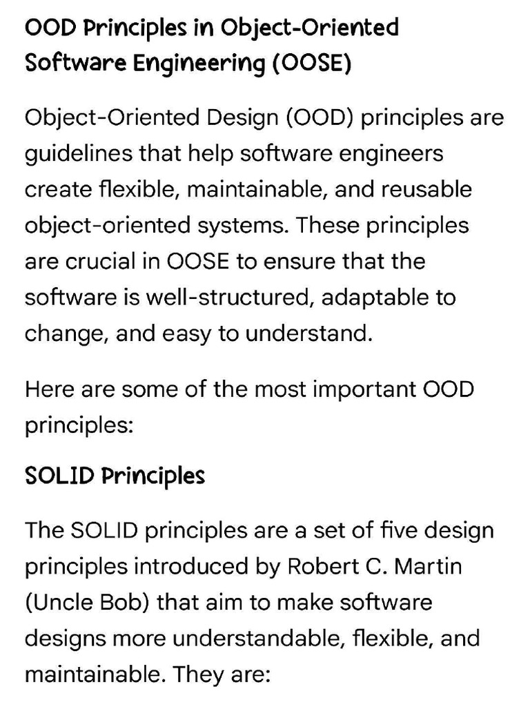 OOD Principles | PDF