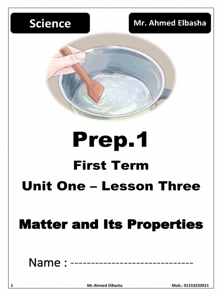 Prep.1 Unit One - Lesson Three 2025 | PDF