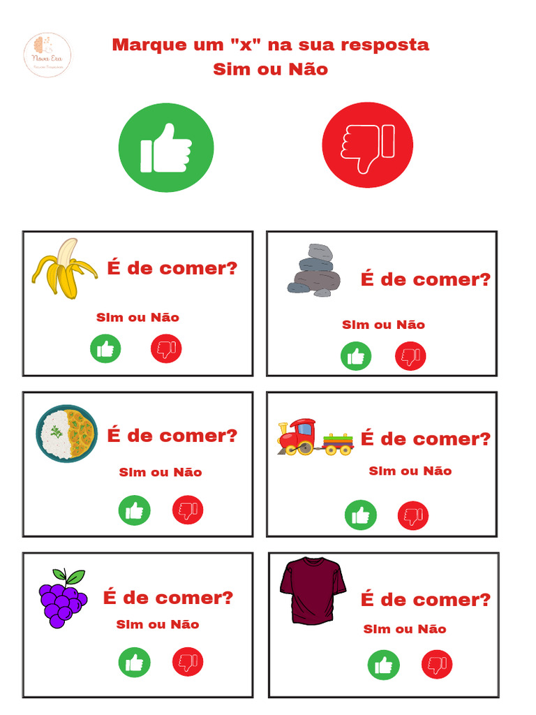 Atividades Sim Ou Nao | PDF