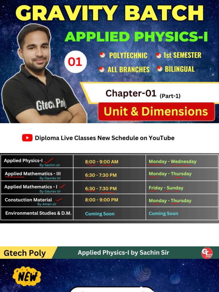 Chapter-01 Part-01 Unit & Dimensions | PDF