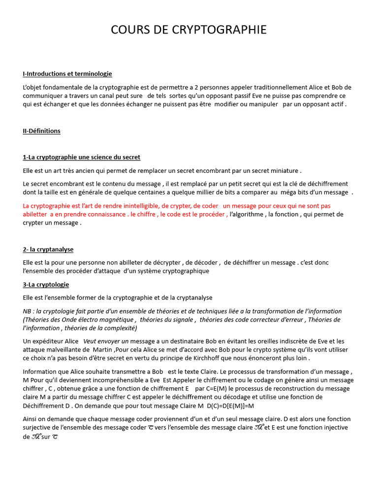 Introduction à la cryptographie et ses principes | PDF | Cryptage ...