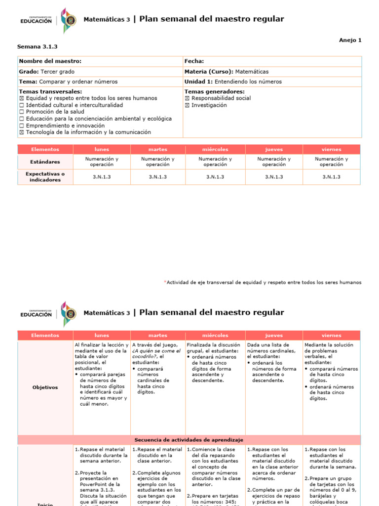MATE 3.U1.S3 PLAN | PDF