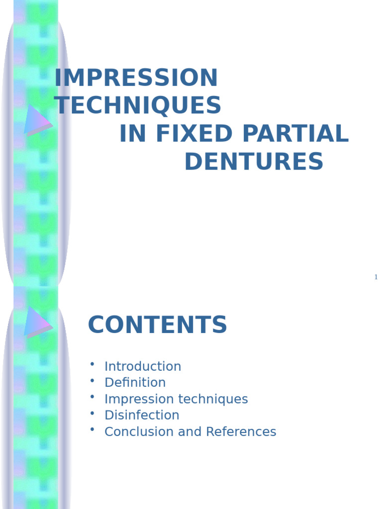Impression Techniques for Dentures | PDF | Dentistry | Materials