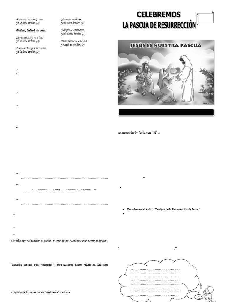 Reflexionando sobre la Resurrección de Cristo | PDF | Pascua de ...