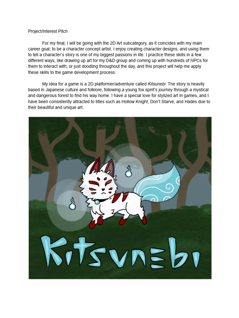 Kitsunebi: 2D Art Concept Proposal | PDF