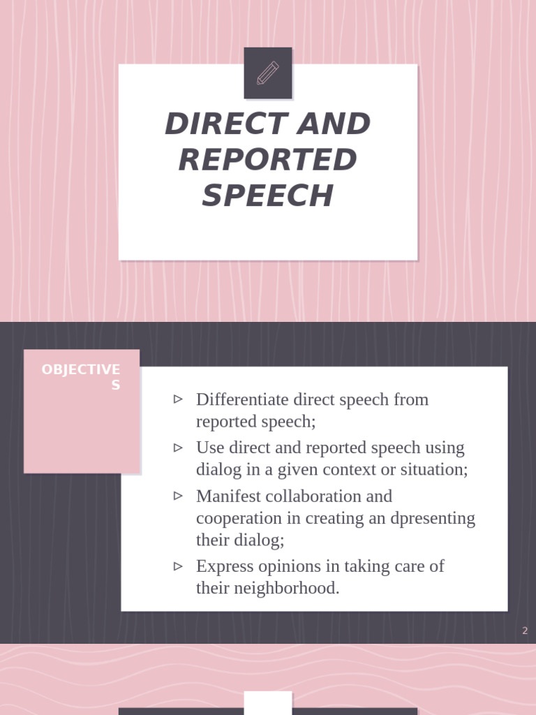 Direct vs. Reported Speech Guide | PDF | Syntax | Grammar