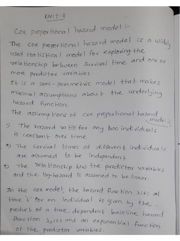 Unit 3 Survival Analysis Pdf