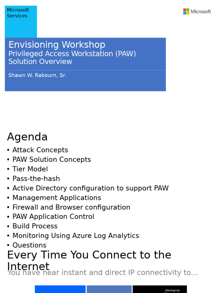 Privileged Access Workstation (PAW) Overview | PDF | Security ...