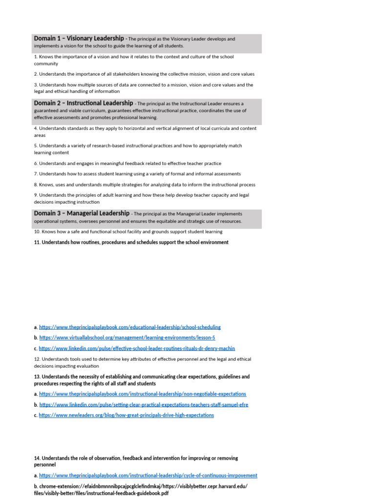 Essential Leadership Skills for School Principals | PDF | Curriculum ...