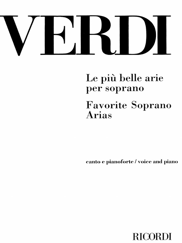 Verdi Soprano Arias | PDF