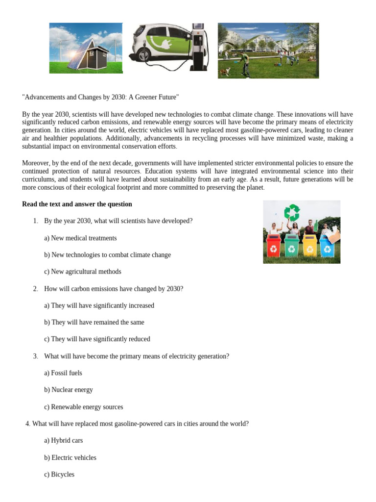 Greener Future Innovations by 2030 | PDF | Climate Change Mitigation ...