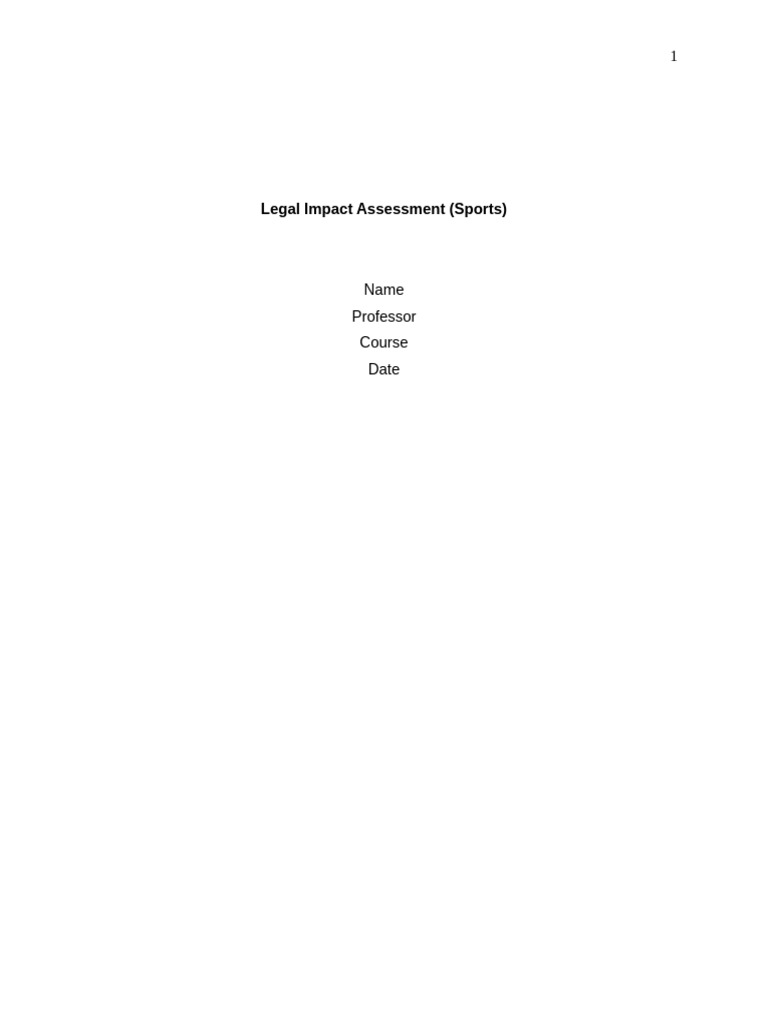 Legal Impact Assessment | PDF | Safety | Occupational Safety And Health