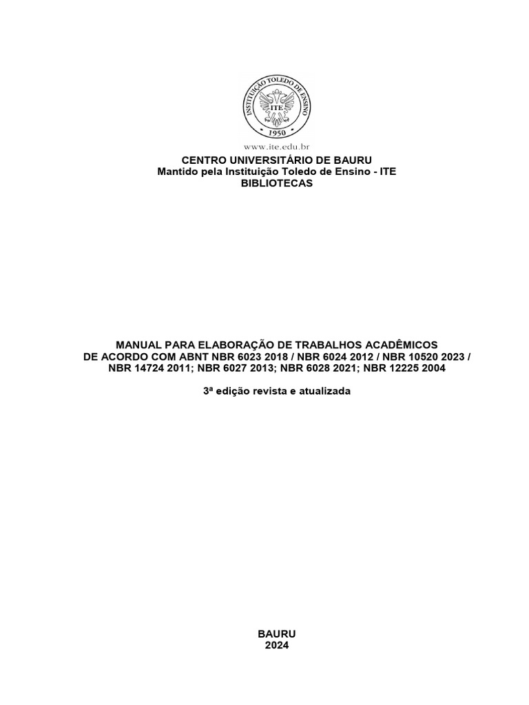 Manual ABNT para Trabalhos Acadêmicos | PDF