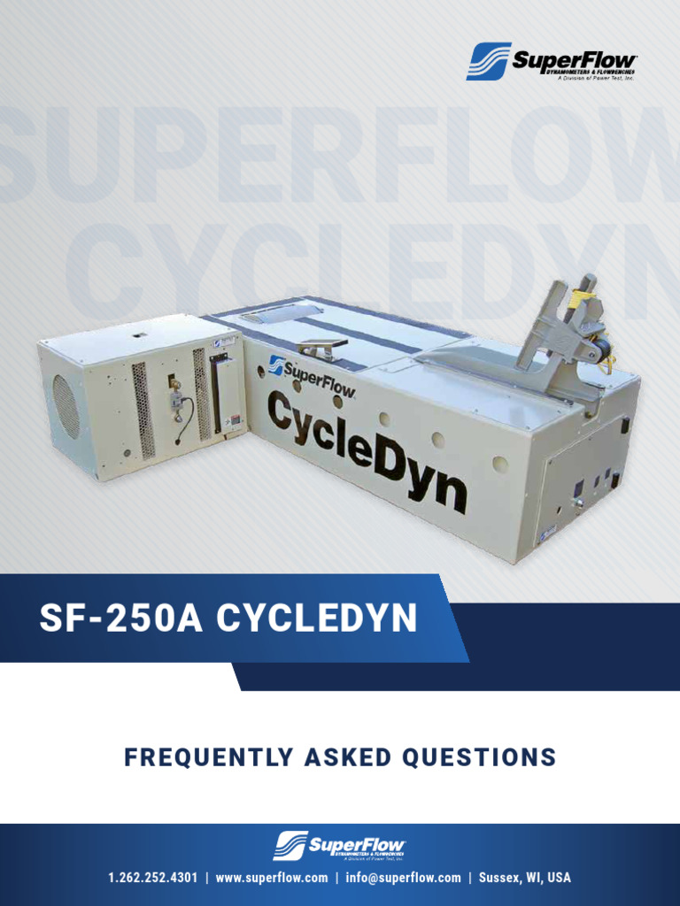 Superflow SF-250A CycleDyn FAQs | PDF | Mechanical Engineering