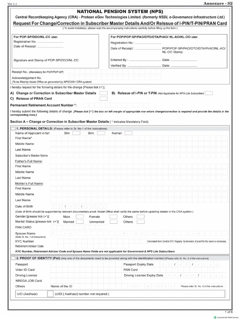 S2-Subscriber Details Change | PDF