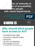 La Protección de Las Obras de Arte en Caso de Accesibilidad para Personas Con Discapacidad Visual