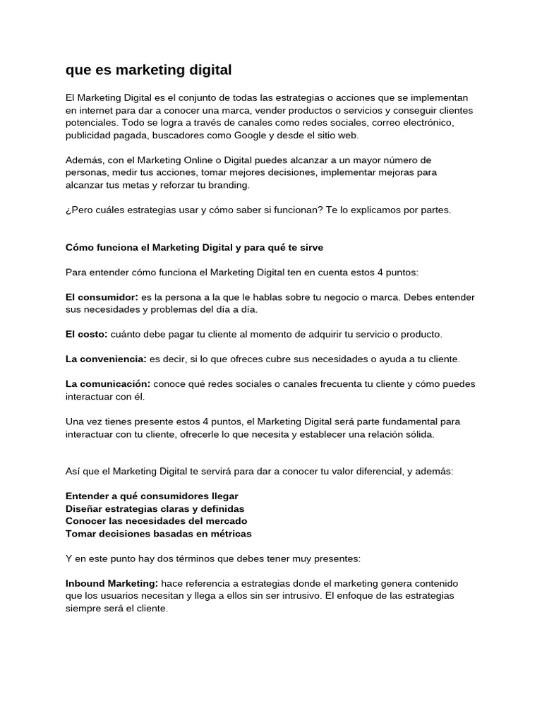 Introducción al Marketing Digital | PDF | Gestión de la marca ...