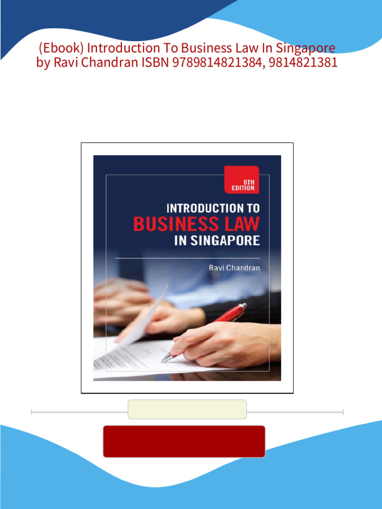 Ebook) Introduction To Business Law in Singapore by Ravi Chandran ISBN  9789814821384, 9814821381 | PDF | Project Gutenberg | Legal Liability