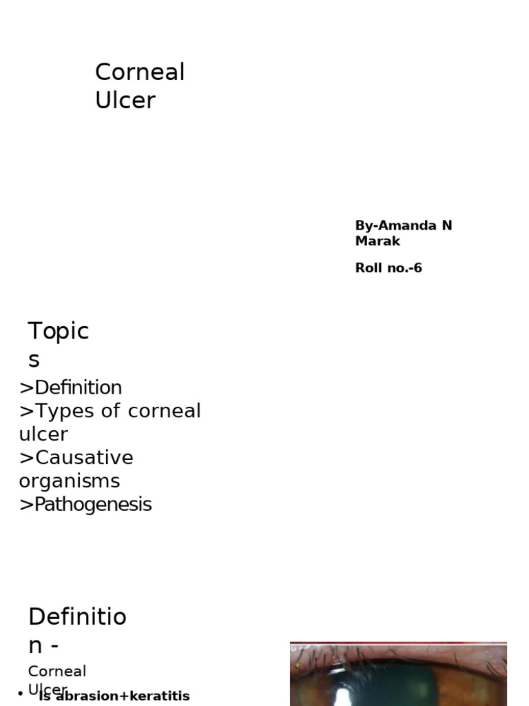 Types and Causes of Corneal Ulcers | PDF