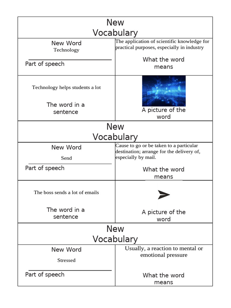 New Vocabulary Words and Usage | PDF
