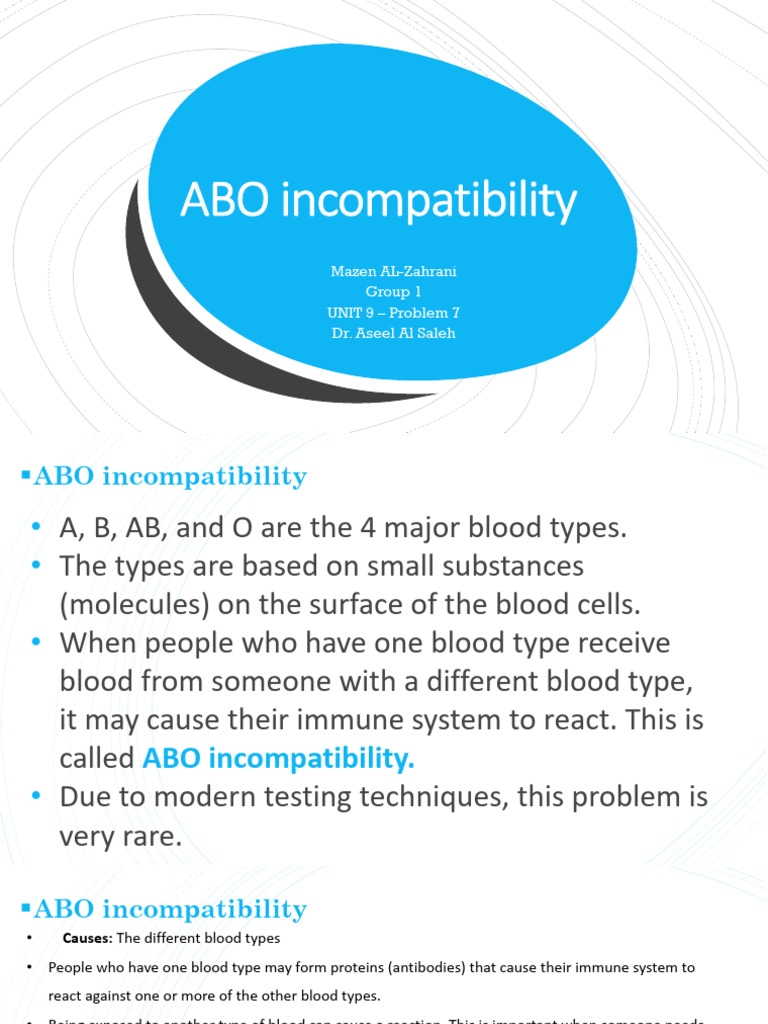 ABO Incompatibility Overview | PDF