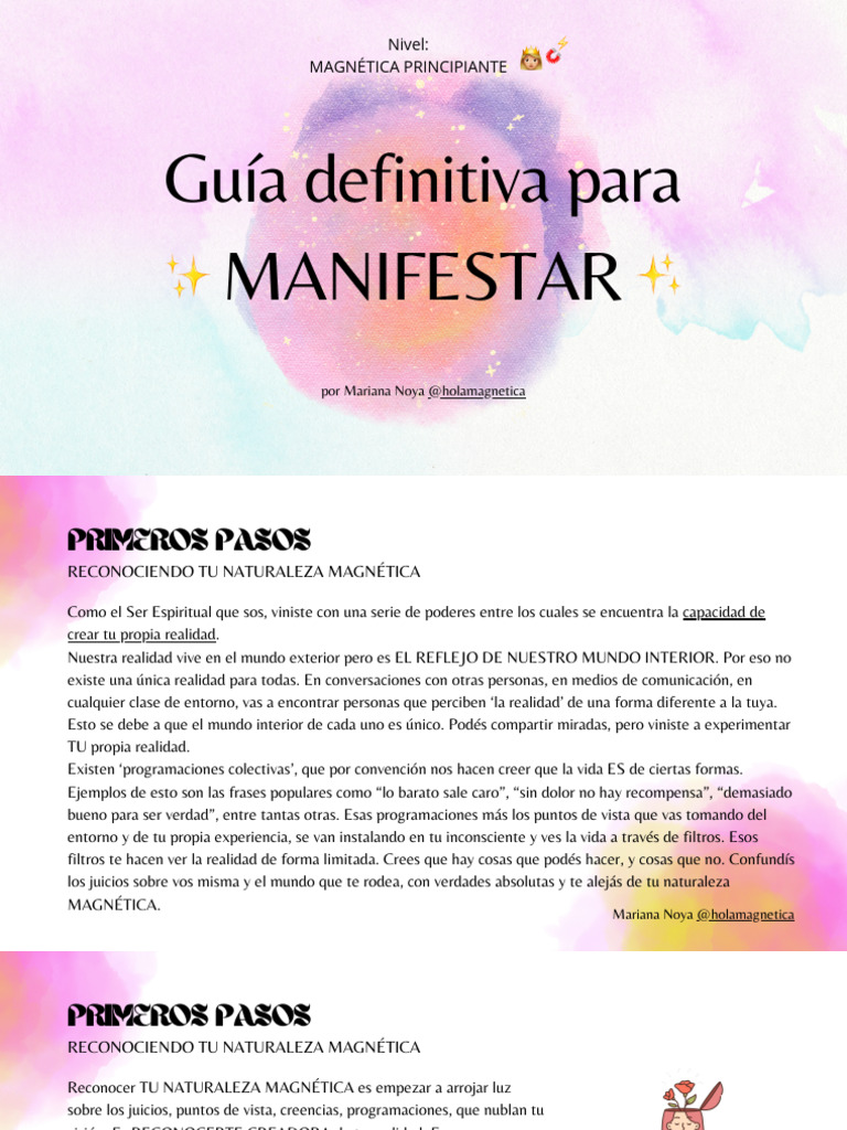 La Guia Definitiva para Manifestar PDF Realidad Verdad