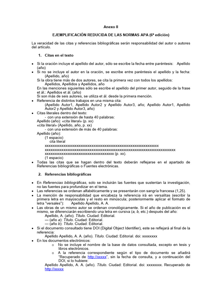 Normas APA 6ª edición: Citas y Referencias | PDF | Citación | Publicación