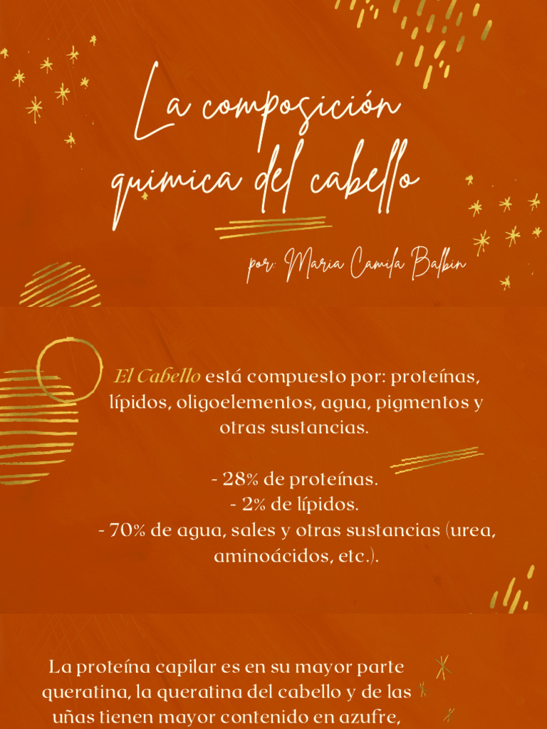 Composición Química del Cabello | PDF