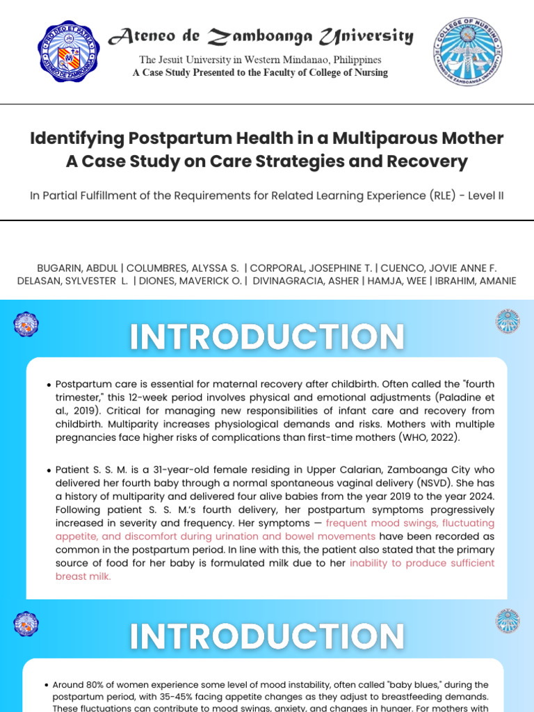 Postpartum Care for Multiparous Mothers | PDF | Uterus | Menstrual Cycle