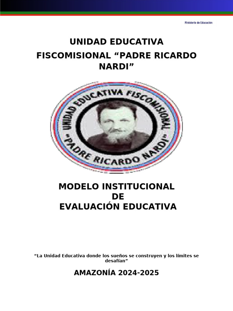 Modelo de Evaluación Educativa 2024-2025 | PDF | Evaluación | Enseñando