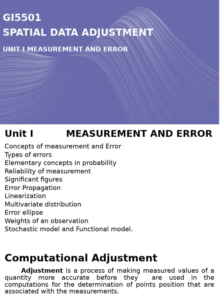 Measurement and Error in Spatial Data | PDF | Significant Figures ...