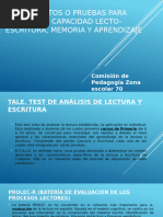 Test TALE de Lectoescritura | PDF | Comprensión lectora | Evaluación
