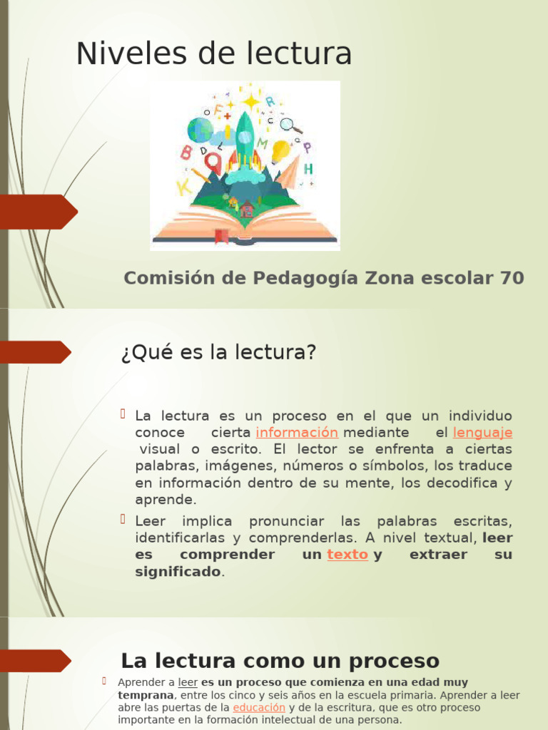 Niveles y Beneficios de la Lectura | PDF | Inferencia | Razonamiento ...