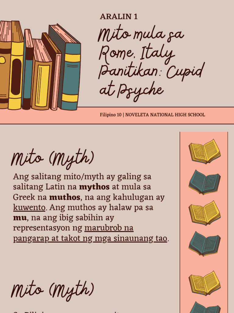 ARALIN 1 (Mito Mula Sa Rome, Italy Panitikan Cupid at Psyche) | PDF