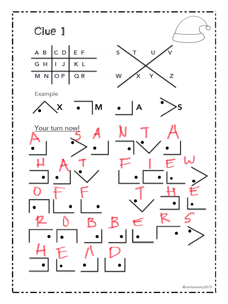 Christmas Code Cracking Puzzle Guide | PDF | Military Communications ...