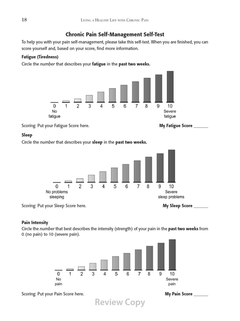 Chronic Pain Self Management Test | PDF | Body Mass Index | Overweight