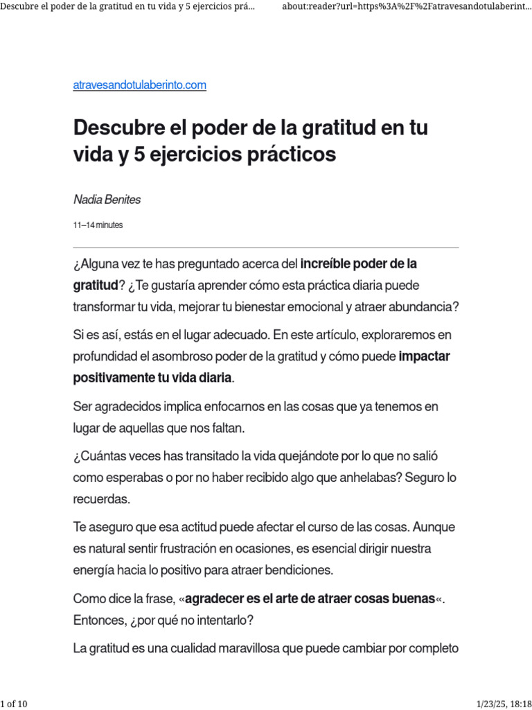 Descubre El Poder de La Gratitud en Tu Vida y 5 Ejercicios Prácticos ...