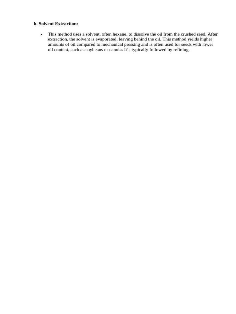 B. Solvent Extraction | PDF