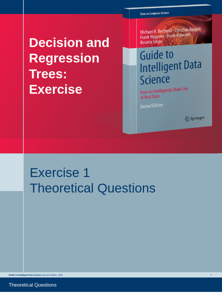 Chapter8 Decision Trees Exercises v2 20230112 | PDF | Regression ...
