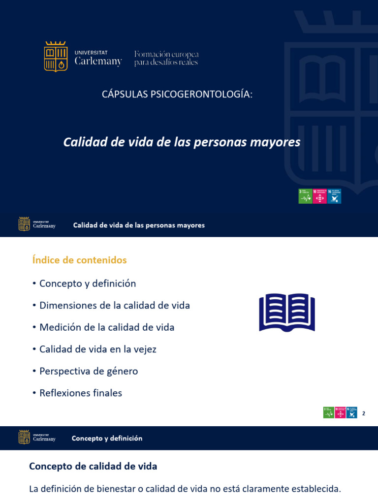 Cápsula 03 - Calidad de Vida de Las Personas Mayores | PDF | Calidad de ...