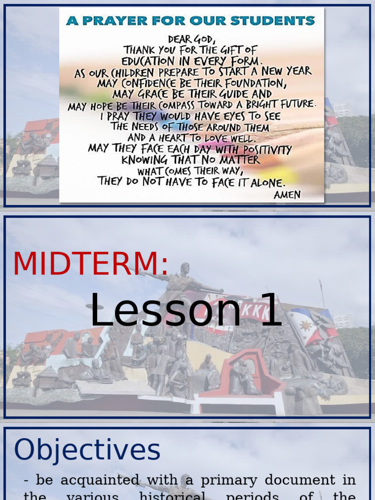 Riph Midterm Lesson 1 | PDF | Philippines | Spanish East Indies