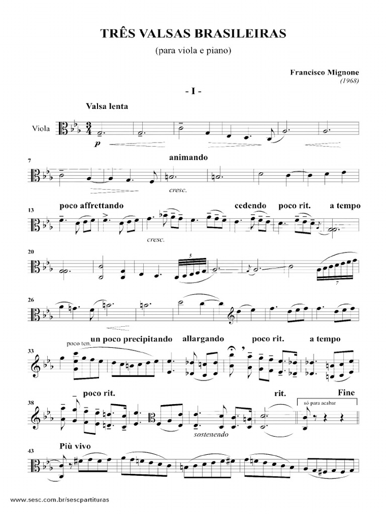 Tres Valsas Brasileirasviola e Piano PDF Free 15 21 | PDF